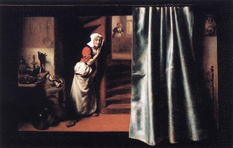 MAES, Nicolaes Eavesdropper with a Scolding Woman china oil painting image